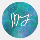 Recherche de bulles bleues autocollants Abstrait