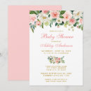 Recherche de or blanc rose baby shower invitations Aquarelle florale