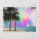 Recherche de plage palmier cartes postales Coloré