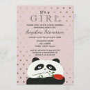 Recherche de panda mignon invitations Rose