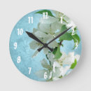 Recherche de fleur blanche horloges Monogramme