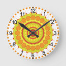Recherche de mandala orange horloges Coloré