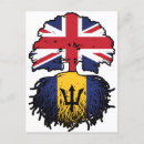Recherche de drapeau des barbade cartes postales Barbadien