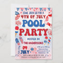 Recherche de bbq pool party invitations Rouge blanc et bleu