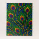 Recherche de paons puzzles Coloré