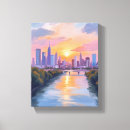 Recherche de urbain paysage peintures Coucher de soleil