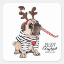 Recherche de carlin de noël autocollants Saison