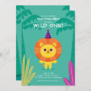 Recherche de de lion anniversaire invitations Jungle