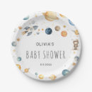 Recherche de fusée assiettes en papier Baby shower