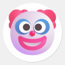 Recherche de visage de clown autocollants Dessin