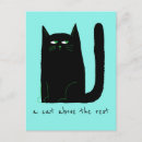 Recherche de le chat noir cartes postales Humour de chat