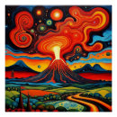 Recherche de volcans posters Éruption