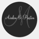 Recherche de monogramme de mariage autocollants Blanc