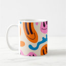 Recherche de visage abstrait tasses Illustration