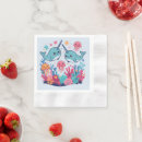 Recherche de poissons mignons serviettes Aquarelle