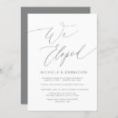 Recherche de elopement reception invitations Moderne
