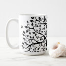 Recherche de arbre noir et blanc tasses Simple