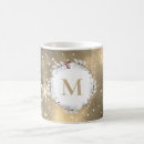 Recherche de rouge et argent tasses Monogramme