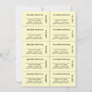 Recherche de billets de tombola invitations Jaune