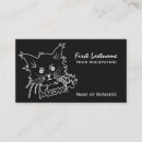 Recherche de illustration de chat cartes visite Noir