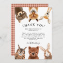 Recherche de forestier vœux cartes Baby shower boisé