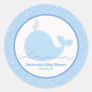 Recherche de petite baleine bleue autocollants Baby shower