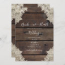 Recherche de bois de grange et dentelle invitations Vintage