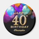 Suche nach glücklicher 40 geburtstag magnete Geburtstagsparty