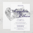 Recherche de faux silver foil invitations Moderne