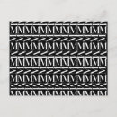 Suche nach monogramm m postkarten Trendy