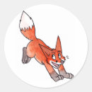 Suche nach roter fuchs aufkleber Aquarell