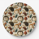 Recherche de hérisson mignon assiettes en papier Automne