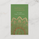 Recherche de mandala vert cartes visite Yoga