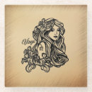 Recherche de signe du zodiaque dessous de verres Vintage