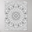 Recherche de noir blanc mandala posters Coloration adulte