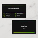 Recherche de vert chartreuse cartes visite Élégant