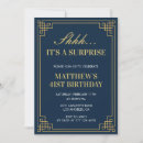 Recherche de rétro surprise invitations Bleu marine