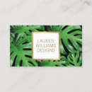 Recherche de motif tropical cartes visite Élégant