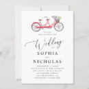Recherche de vélo tandem invitations Aquarelle