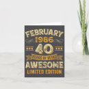 Recherche de 1986 anniversaire cartes 40e
