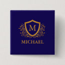 Recherche de et bleu badges Monogramme