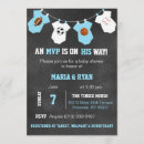 Recherche de basketball baby shower invitations Bleu