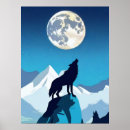 Suche nach howling wolf poster Vollmond