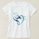 Recherche de coeur bleu tshirts Musique