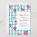 Recherche de strawberry baby shower invitations En vichy