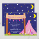 Recherche de camping anniversaire invitations Fille
