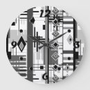 Recherche de noir et blanc abstrait horloges Moderne