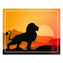 Suche nach löwe silhouette poster Sonnenuntergang