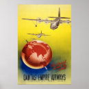 Suche nach fluglinien poster Vintag