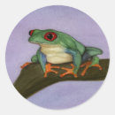 Recherche de grenouille rouge autocollants Animaux